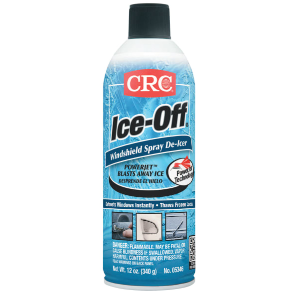 CRC Ice-Off Windshield Spray De-Icers, 16 Oz Aerosol Can, Pack Of 12 Cans