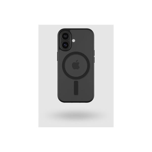 Peel - Back cover for cell phone - MagSafe compatibility - polymer - black, transparent - for Apple iPhone 16