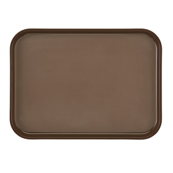 Cambro Rectangular Camtread Trays, 10in x 14in, Brown, Set Of 24 Trays