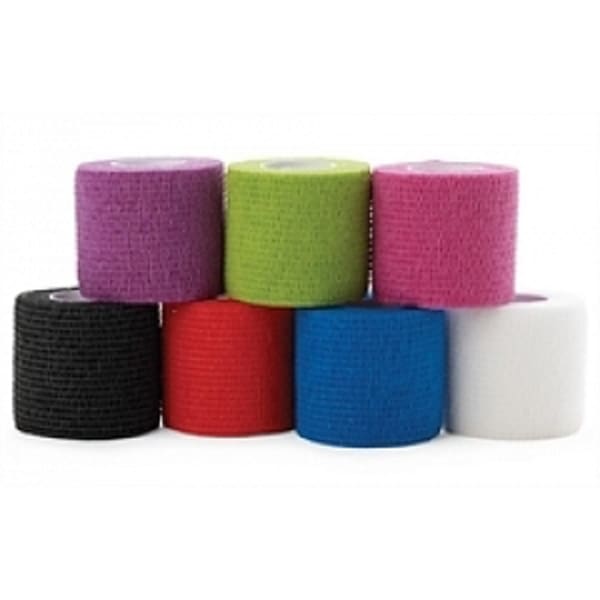 Medline Caring Non-Sterile Self-Adherent Elastic Wraps, 2in x 5 Yd., Assorted Colors, Pack Of 36