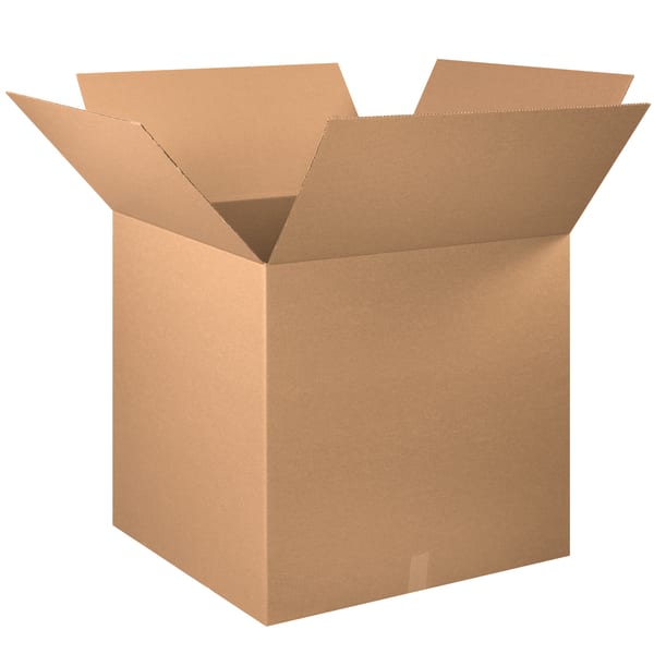 Partners Brand Corrugated Cube Boxes, 30in x 30in x 30in, Kraft, Pack Of 5