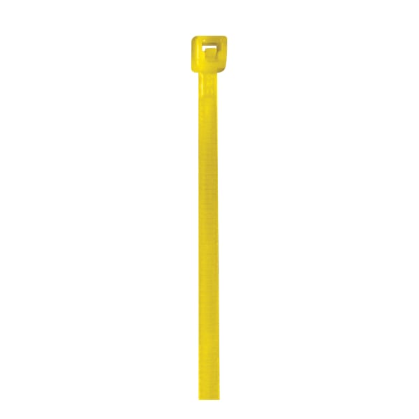 Partners Brand Colored Cable Ties, 18 Lb, 4in, Yellow, Case Of 1,000 Ties