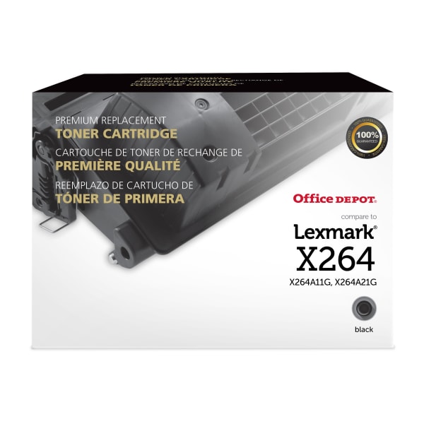 Office Depot Remanufactured Black Toner Cartridge Replacement For Lexmark X264, ODX264