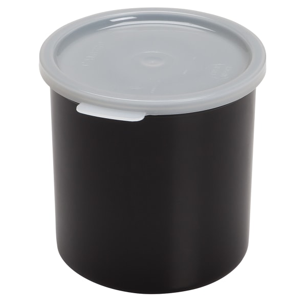 Cambro Deli Crocks, 1.2 Qt, Black, Pack Of 12 Crocks