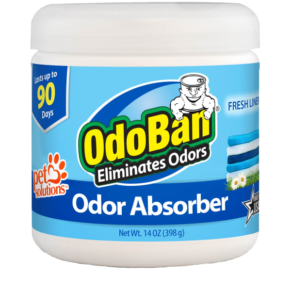 OdoBan Solid Odor Absorber Air Freshener, Fresh Linen Scent, 14 Oz