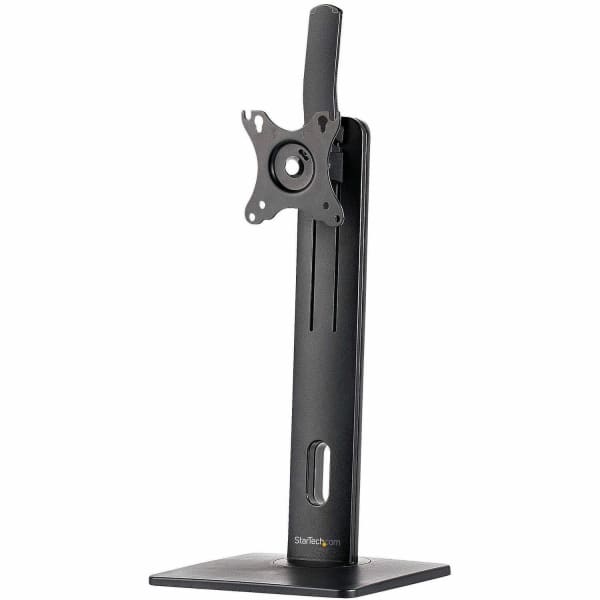 StarTech.com Free Standing Single Monitor Mount, Height Adjustable Ergonomic Monitor Desk Stand, For VESA Mount Displays up to 32in (15lb)