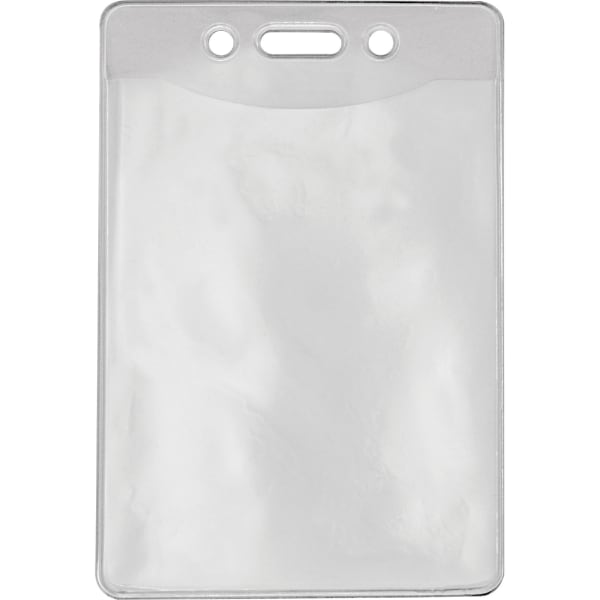 Advantus Government/Military ID Holders - Support 2.88in x 3.88in Media - Vertical - Vinyl - Clear - Durable - 50 / Pack