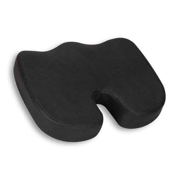 Mind Reader Memory Foam Seat Cushion, 2-3/4inH x 13-1/2inW x18inD, Black