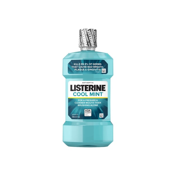 LISTERINE Cool Mint Antiseptic Mouthwash - For Bad Breath, Cleaning - Cool Mint - 1.06 quart - 1 Each