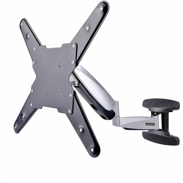 StarTech.com VESA TV Wall Mount, Adjustable Full Motion TV Wall Mount For 23in-55in Displays, Extendable/Tilting/Swivel TV Wall Mount - Spring-assisted height adjustable TV wall mount range 12.6in/32cm; Extendable arm range 23.4in/59.5cm
