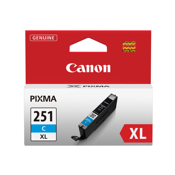 Canon CLI-251XL Cyan High-Yield Ink Tank, CLI-251C XL