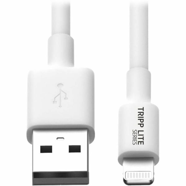 Eaton Tripp Lite Series USB-A to Lightning Sync/Charge Cable (M/M) - MFi Certified, White, 3 ft. (0.9 m) - Data / power cable - USB male to Lightning male - 3.3 ft - white - for P/N: CSCXB16USB, CSCXS16USB, MR229USB, MR248USBG, U280-001-C2, U442-DOCK30