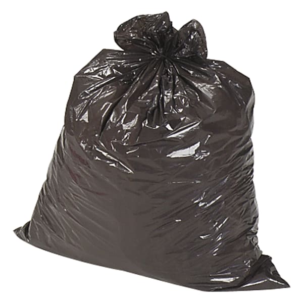 Genuine Joe 2-Ply Can Liners, 10 Gallons, 24in x 23in, Brown/Black, Box Of 500