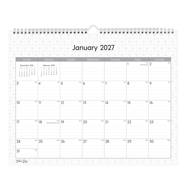 2027 Blue Sky Enterprise Monthly Wall Calendar, 15x12, 0%, Enterprise, Jan-Dec, RY27