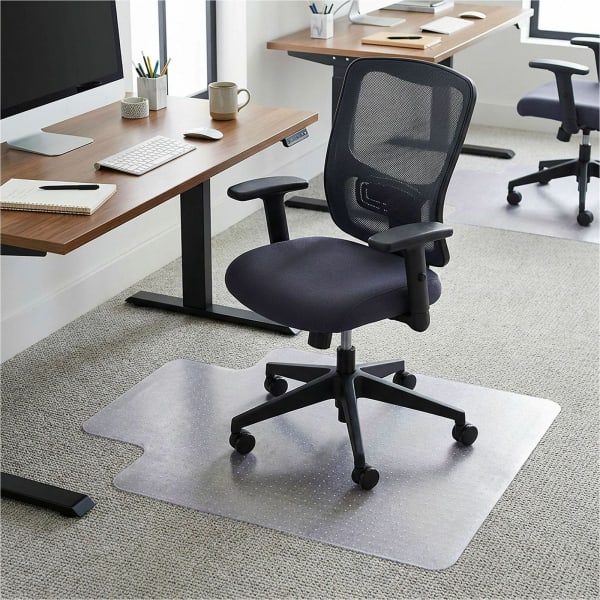 Lorell Economy Studded Chair Mat, 36in x 48in, Standard Lip