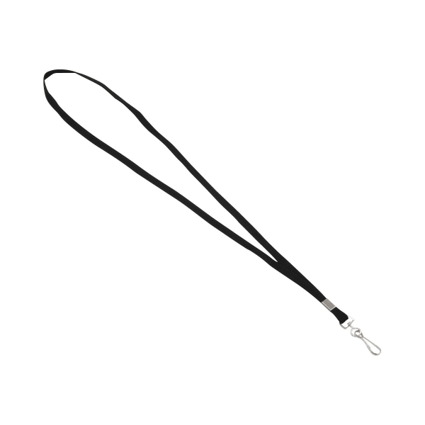 Advantus Metal Clasp Lanyard, 36in Length, Black, Box Of 100
