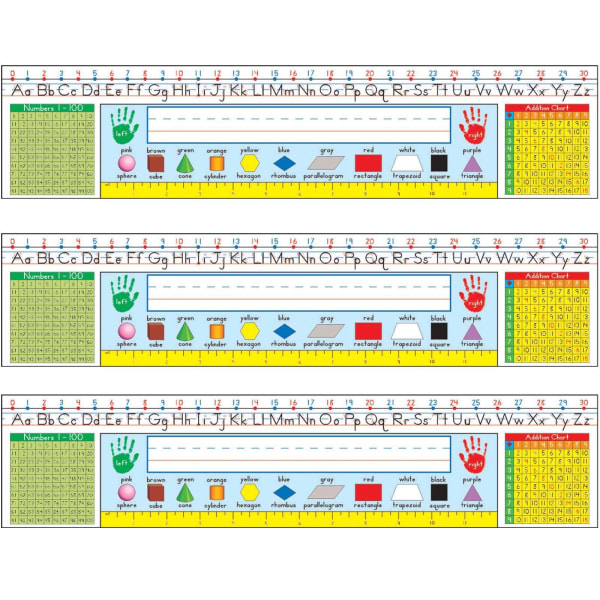 Carson Dellosa Education Nameplates, Traditional Manuscript, Grade 1-3, 36 Nameplates Per Pack, Set Of 3 Packs