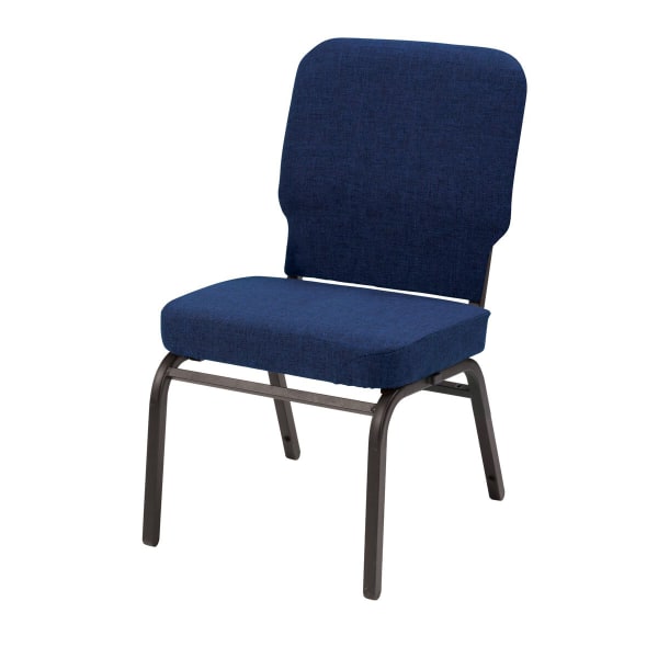 KFI Studios Big And Tall Armless Stacking Chair, Navy/Black