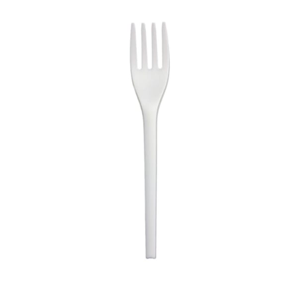Stalk Market Compostable Cutlery Forks, Pearlescent White, Pack Of 1000
