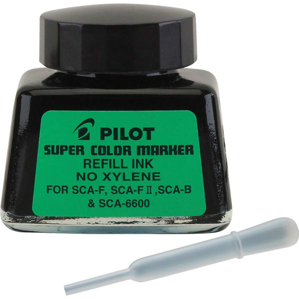 Pilot Super Color Marker Refill Ink, Fine Point, 0.7 mm, 1 Fl Oz, Black