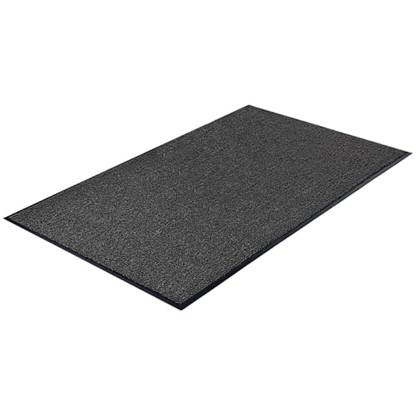 Genuine Joe Silver Series Walk-Off Indoor Mat, 3ft x 5ft, Charcoal