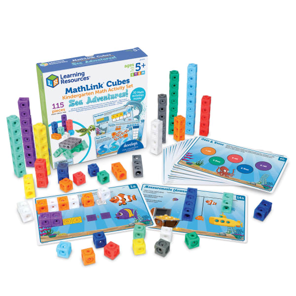 Learning Resources Mathlink Cubes Kindergarten Math Activity Set, Sea Adventures!