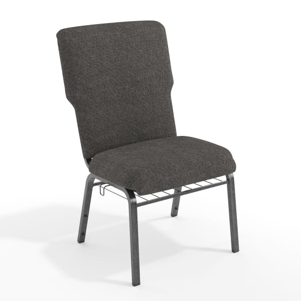 Flash Furniture Advantage Discount Church Chair, Charcoal Gray/Silver Vein