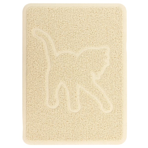 Gibson Everyday Pet Elements Cat Silhouette Placemat, 13-13/16in x 18-1/2in, Tan