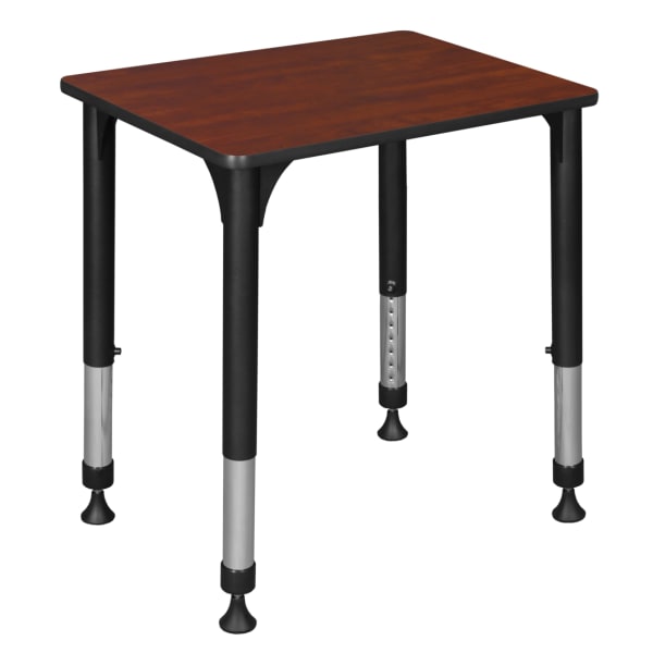 Regency 26inW Rectangular Adjustable Height School Student Desk, Cherry