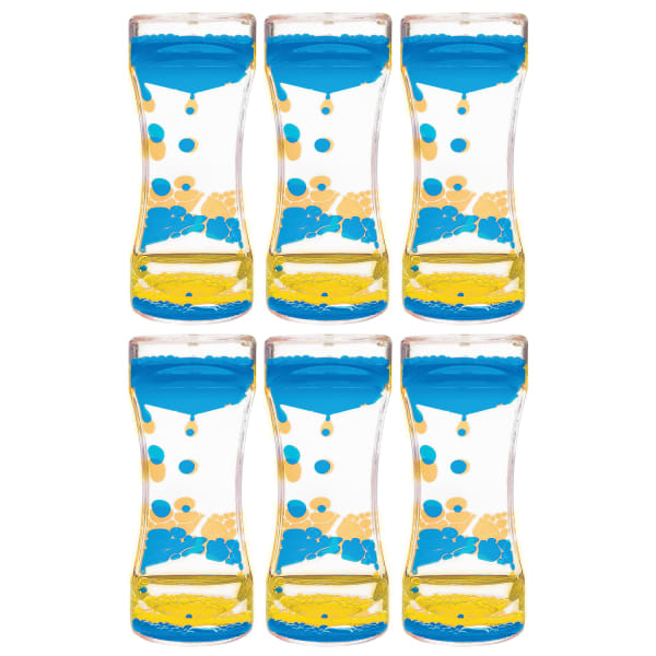 Teacher Created Resources Liquid Motion Bubbler, Blue & Yellow, Pack Of 6
