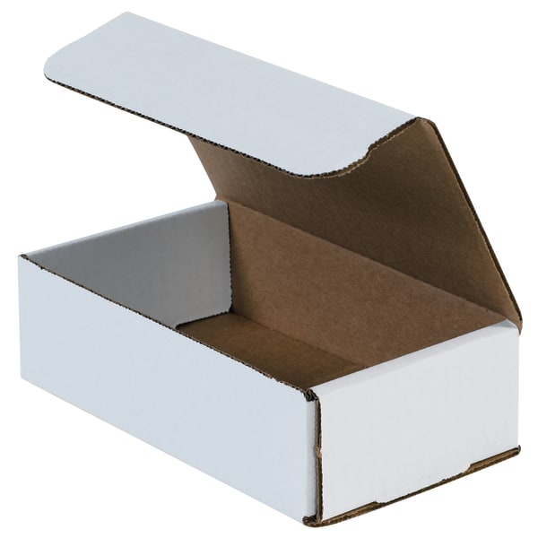 Partners Brand Corrugated Mailers 8in x 5in x 3in, White, Bundle of 50