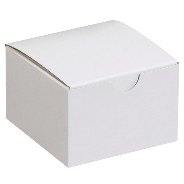 Office Depot Brand Gift Boxes, 3inL x 3inW x 2inH, 100% Recycled, White, Case Of 100