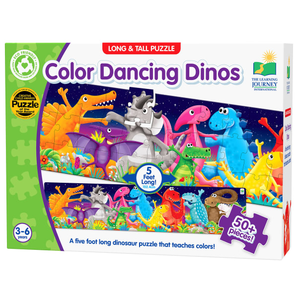 The Learning Journey Long & Tall Puzzles - Color Dancing Dinos