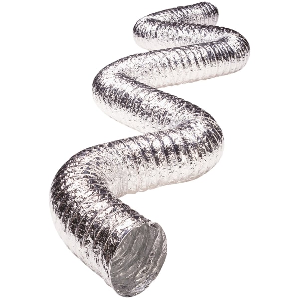 Deflecto Supurr-Flex 5-Ply 4in Aluminum Flexible Dryer Vent Transition Duct, 25ft, F0425