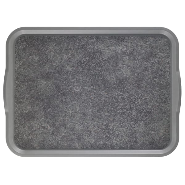 Cambro Non-Skid Versa Camtray With Handles, 14inW, Pearl Gray/Titan, Pack Of 12 Trays