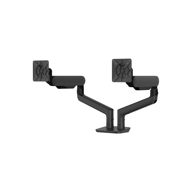 Fellowes Rising 2 Dual Monitor Arm, Fully Adjustable, 28 Lb Capacity Per Arm, Maximum Monitor Width 42.3in, Black