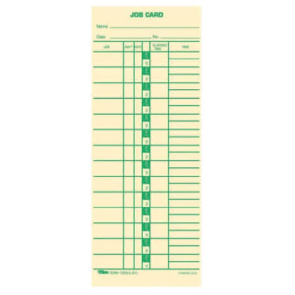 TOPS Time Cards (Replaces Original Card L61), Job Card Form, 1-Sided, 9in x 3 1/2in, Box Of 500