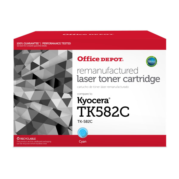 Office Depot ODTK582C Cyan Toner Cartridge Replacement For Kyocera Mita TK582