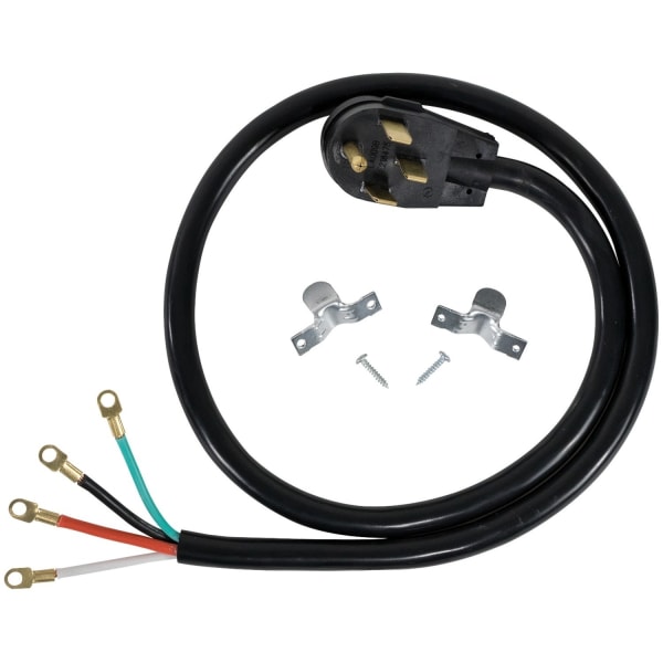 Certified Appliance Accessories 4-Wire Eyelet 40-Amp Range Cord - 250 V AC / 40 A - 6 ft Cord Length - 4-wire / Right-angle Plug