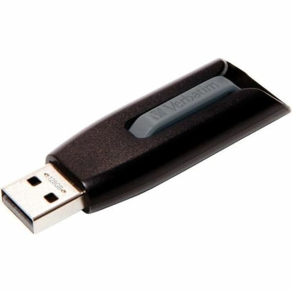 Verbatim Store "n Go V3 USB 3.0 Drive, 128GB, Black/Gray