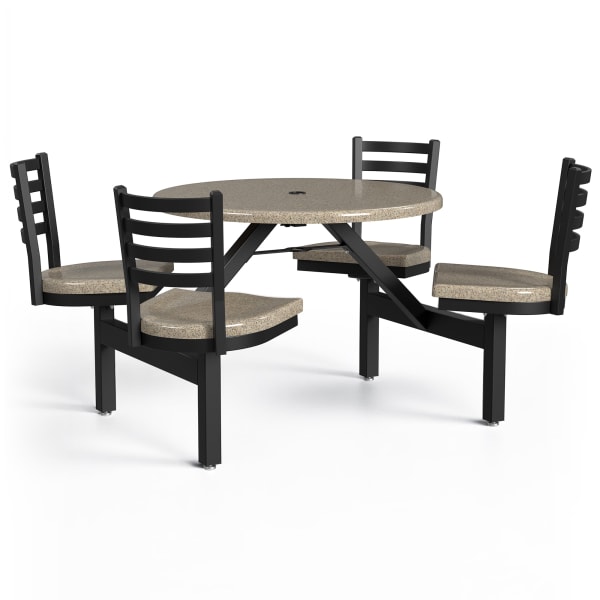 Palmer Hamilton Covey Outdoor Cluster Table With 4 Seats, 29in x 54in, Cappuccino