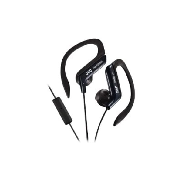 JVC In-Ear Sports Headphones With Microphone And Remote, Black, JVCHAEBR80B