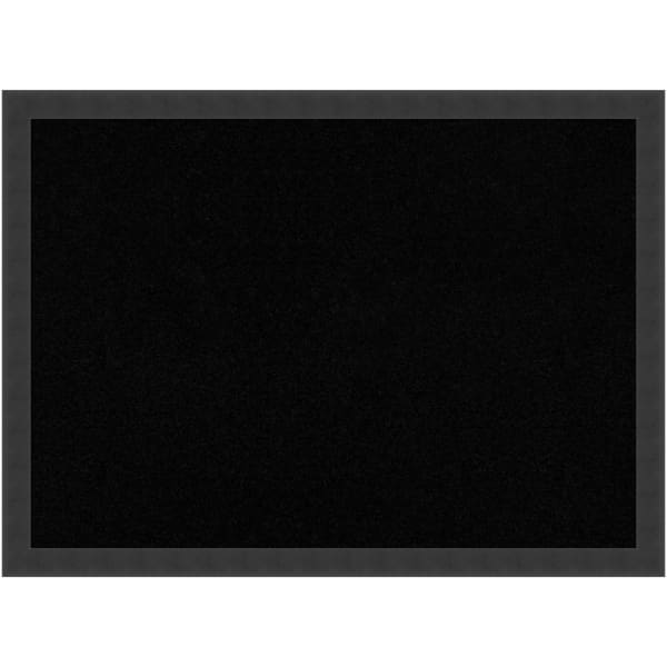 Amanti Art Cork Bulletin Board, 30in x 22in, Black, Mezzanotte Black Wood Frame