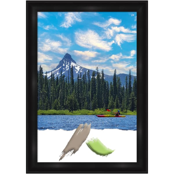 Amanti Art Grand Black Picture Frame, 24in x 34in, Matted For 20in x 30in