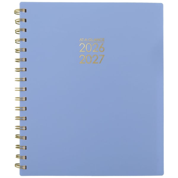 AT-A-GLANCE Harmony Academic 2026-2027 Weekly Monthly Planner, Blue Aura, Medium, 7in x 8 3/4in