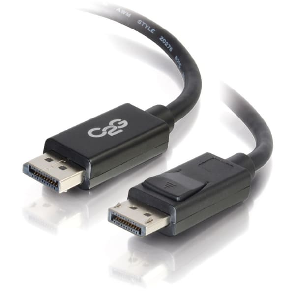 C2G 6ft DisplayPort Cable with Latches, 4K 60Hz, DisplayPort Male to DisplayPort Male, 30V - DisplayPort  - 54401