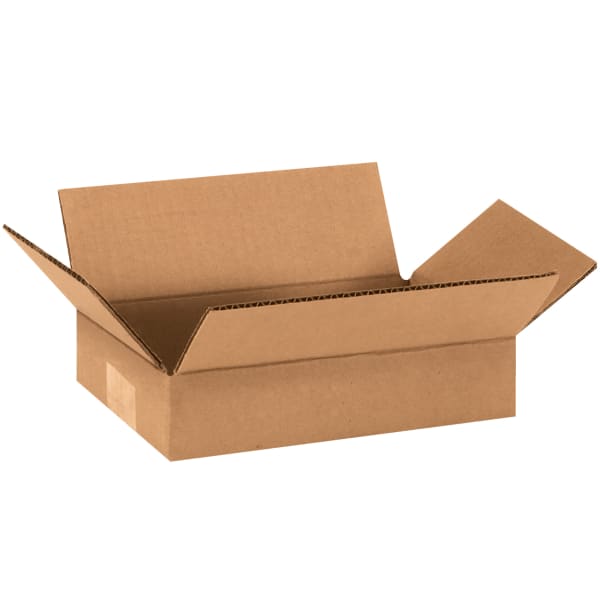 Partners Brand Flat Corrugated Boxes, 9in x 6in x 2in, Kraft, Pack Of 25 Boxes