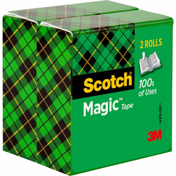 Scotch Magic Tape, 0.75in x 216ft, Clear, Pack Of 12 Rolls