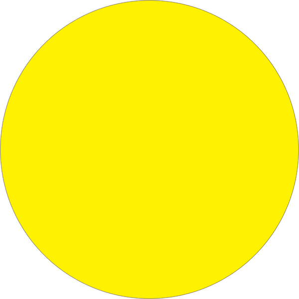 Tape Logic Removable Inventory Labels, DL1390FY, Round, 2in, Fluorescent Yellow, Roll Of 500