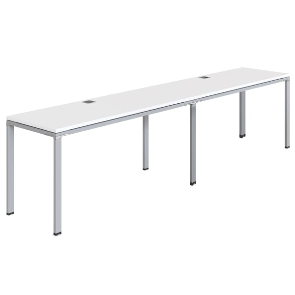 Boss Office Products Simple System Workstation Double Desks, 132in x 30in, White